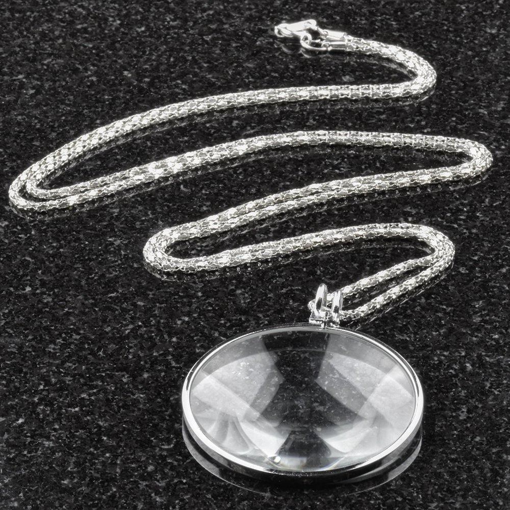 Hanging Ornament Magnifier Pendant 5x Portable Monocle Sturdy Necklace Magnifying Glass  Elderly