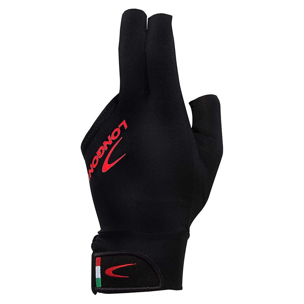 Бильярдные перчатки LONGONI Black Fire, для правой/левой руки (XL)