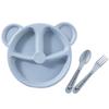 3pcs/set Bear Shape Kids Meal Set Divided Plate Children's Lunch Box Tableware Set  Toddlers