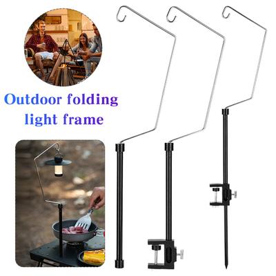 IGT Table Lantern Stand Aluminum Alloy Camping Light Holder Multifunctional Portable Lamp Bracket for Outdoor Garden BBQ