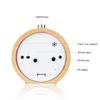 Wooden Clock Snooze Bedside Kids Alarm Circular Needle Backlight Desktop Clock Silent Wood No Ticking