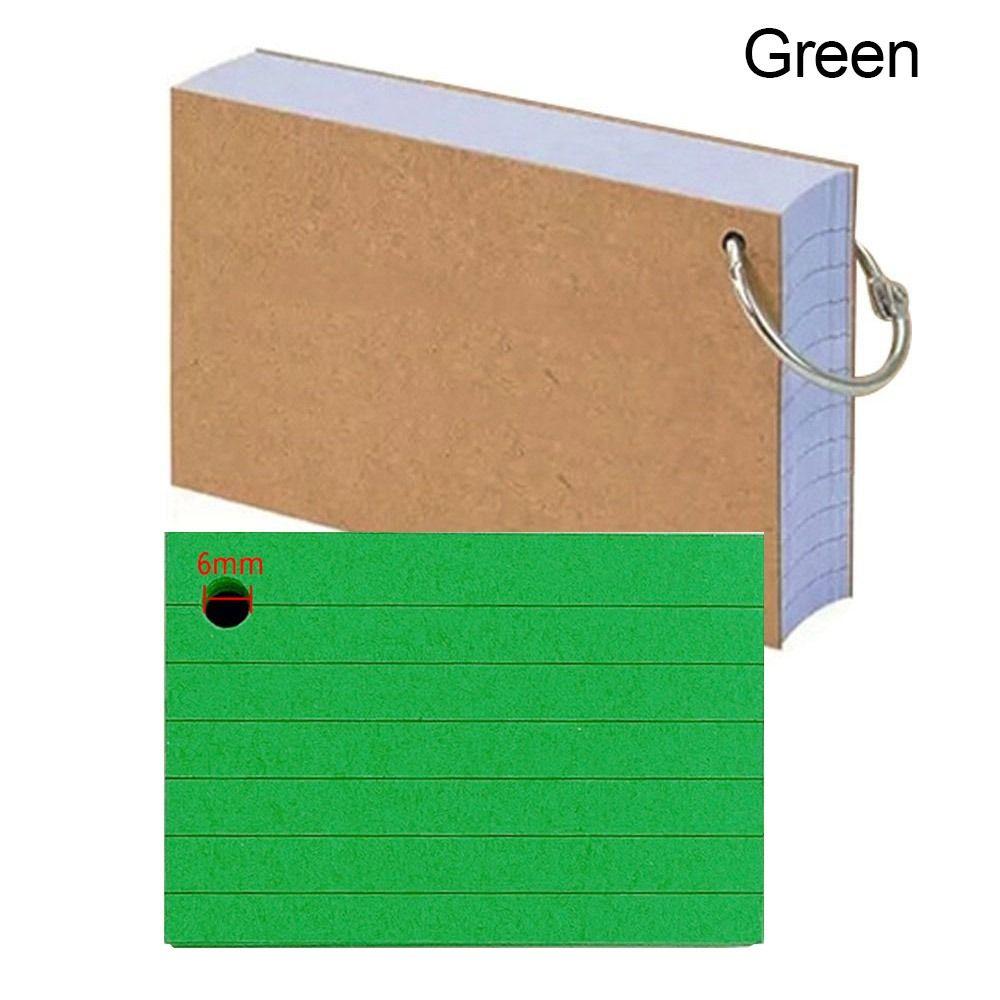 Portable A8 Binder Memo Book Loose-Leaf Horizontal Line Flash Cards With Cover Revision Cards