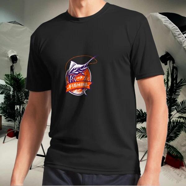 Men s and Women s T-shirts Hand-Drawn Fishing XL