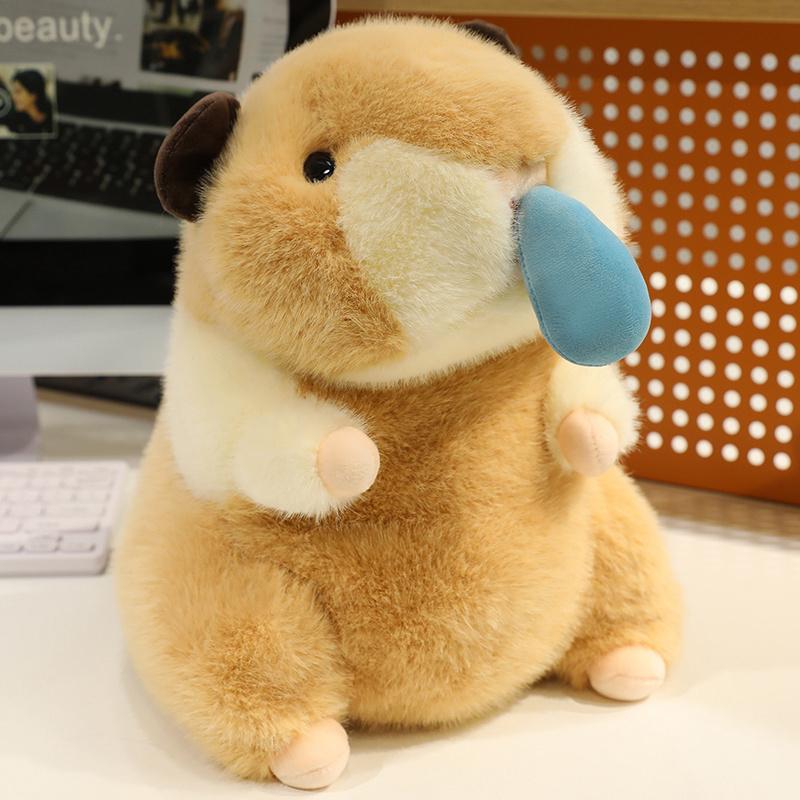 Chubby Plushies Stuffed Animal Hamster Plush Toy Cute Guinea Pig With Nose Drop Soft Doll Lifelike Mouse Plush Pillow Gift