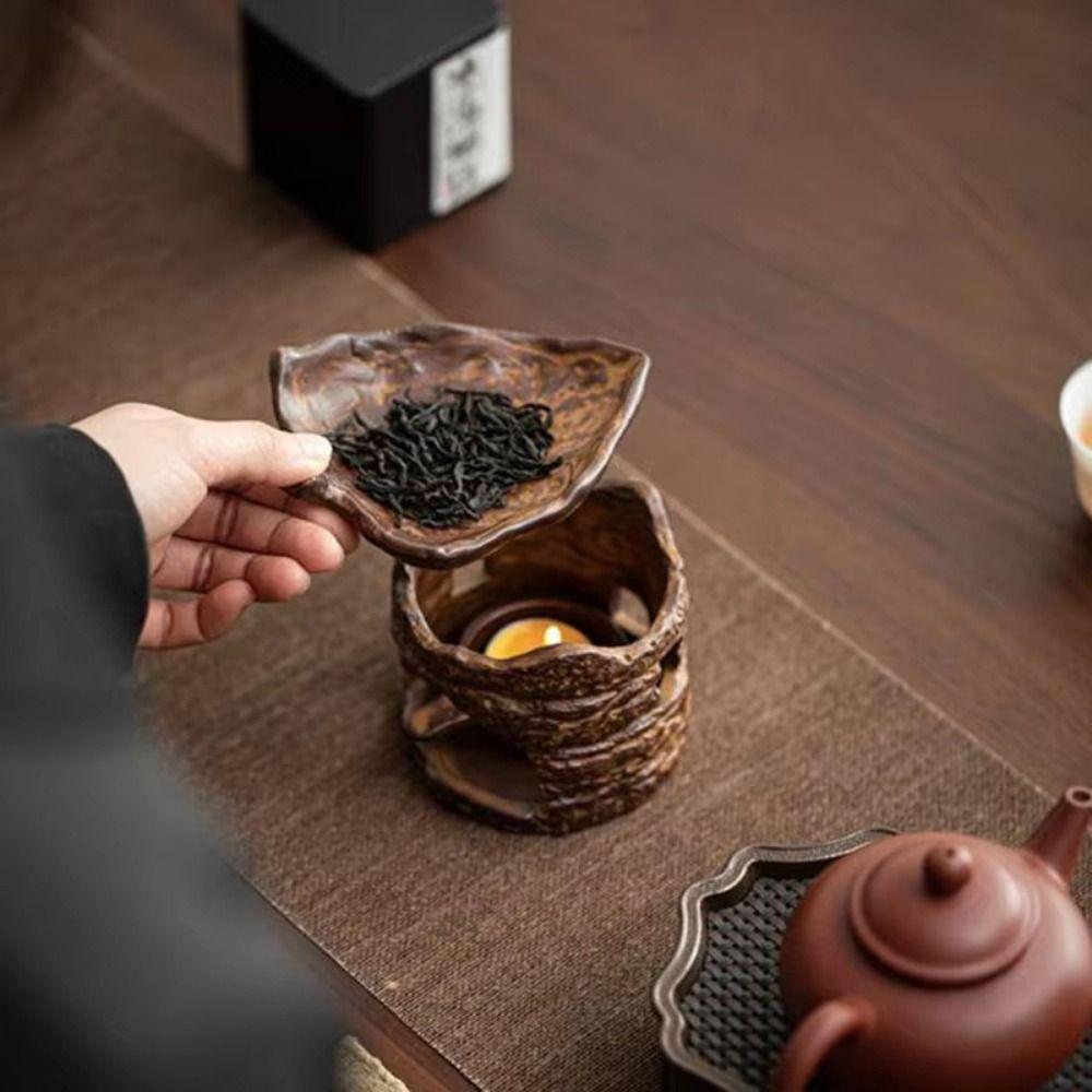 Ceramic Wax Melt Burner Retro Style Small Tea Roaster Creative Tea Fragrance Dispenser  Art