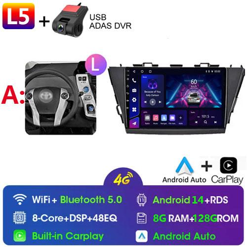 Car Radio Android For TOYOTA PRIUS V PLUS ALPHA 2012-2017 LHD/RHD Multimedia Video Player Bluetooth 5G DVD Wifi USB GPS Display