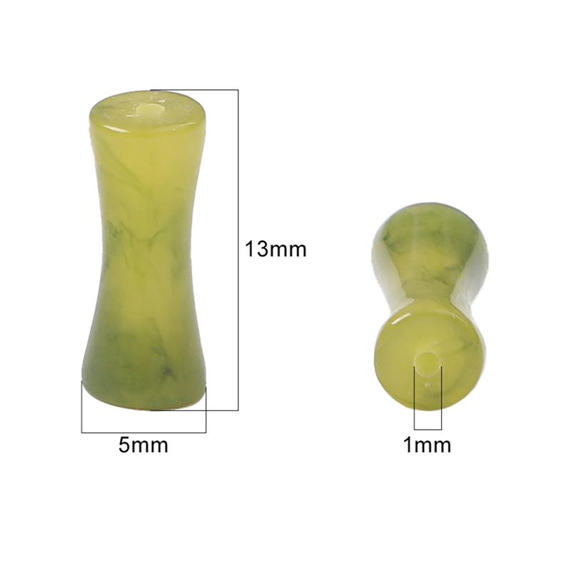 5/10Pcs Style Chinois Rétro Polyvalent Résine Bambou Joint Perles Pour COLLIER À FAIRE SOI-MÊME Bracelet Boucles D'oreilles Fabrication De Bijoux Artisanat Accessoires