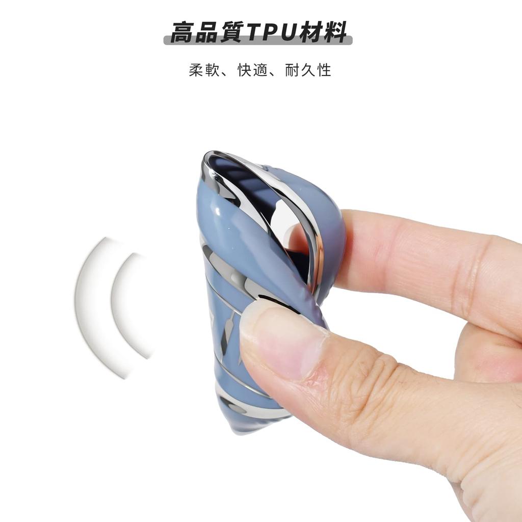 OFFCURVE Smart Key Case, Key Cover, 3 Buttons, Shockproof, Scratch-Resistant, Keychain, Stylish, Textured, High-quality,