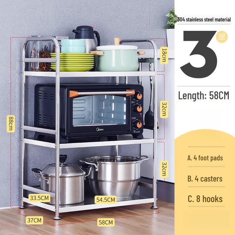 

Adjustable Stainless Steel Multi-Layer Pot and Pan Organizer