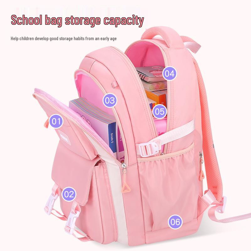 Rucksack mit großem Fassungsvermögen und wasserabweisend für Grundschulmädchen - Leichtes, lastreduzierendes 3-teiliges Set