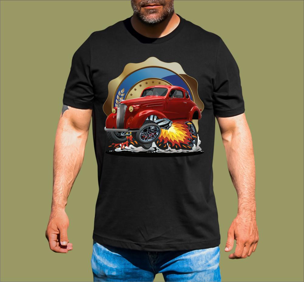 37 CHEVY HOT ROD T-SHIRT Unisex T-Shirt L