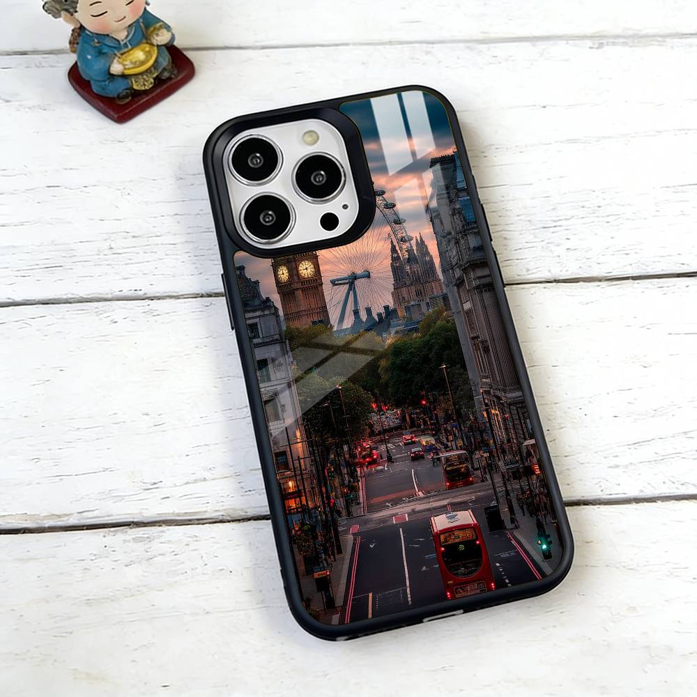 London Bus England Big Ben Phone Case For iPhone17,16,15,14,13,12,11 Plus,Pro Magnetic For Magsafe Wireless Charging