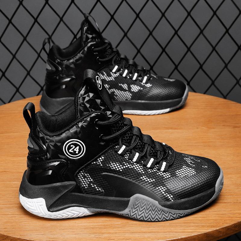 Fashion children's basketball shoes high-top spring and autumn new boys and students wear-resistant professional practical training sneakers sports s