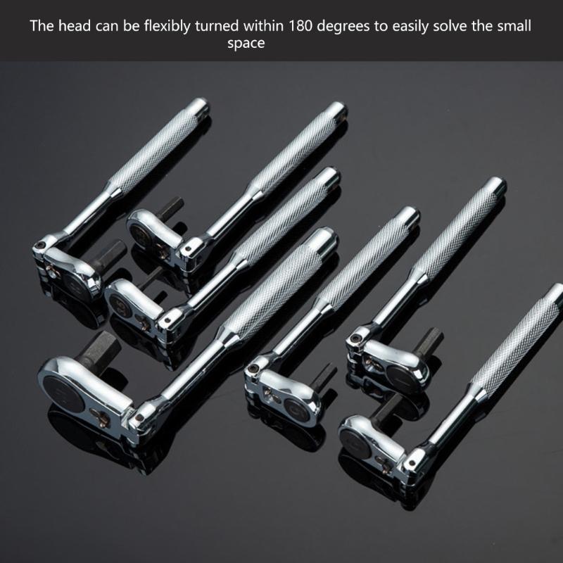 2 In 1 Flexible Head Ratchet Wrench Ratcheting Combination Wrench Torques Socket Nut Spanners Hand Repair Tool