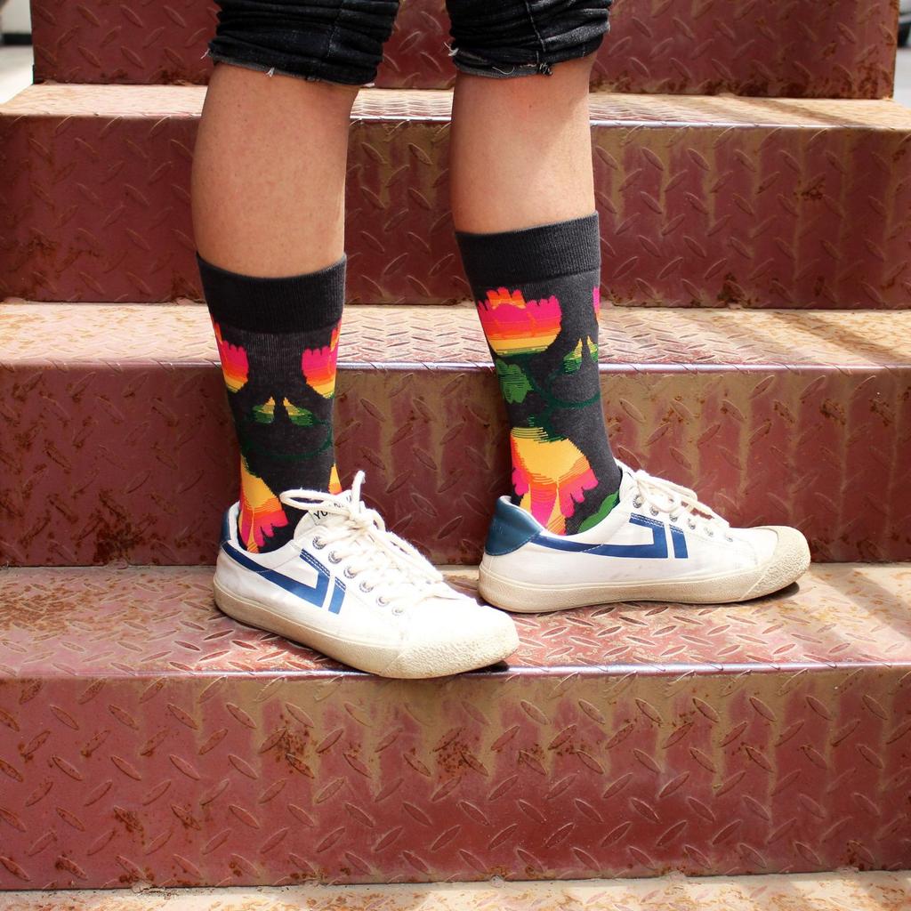 Neue Damen Blumen Pflanzen Socken Kollektion Kawaii Lässige Damen Baumwollsocke Literarische Herrensocke