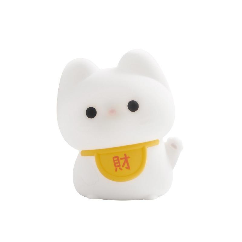 Maneki Neko Night Light Silicone Patting LightBedroom Bedside Sleep LightDecorative Atmosphere Light