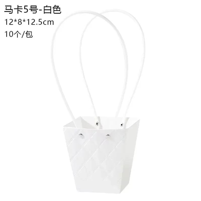 

Waterproof Coated Arrangement Handbag Valentine s Day Flower Gift Packaging Boxes Rose Basket 10pcs Handheld Flower Paper Box 10pcs