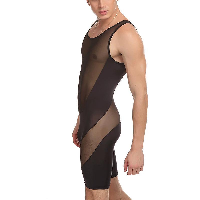 Men's Nylon & Mesh Sexy Stylish Comfortable Jumpsuit
