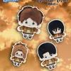 Set Portachiavi Peluche Attack on Titan, 10cm Bambola di Levi Mikasa Eren Hange, Peluche Carino Chibi, Ciondolo Zaino Anime, Collezione Corpo di Ricerca