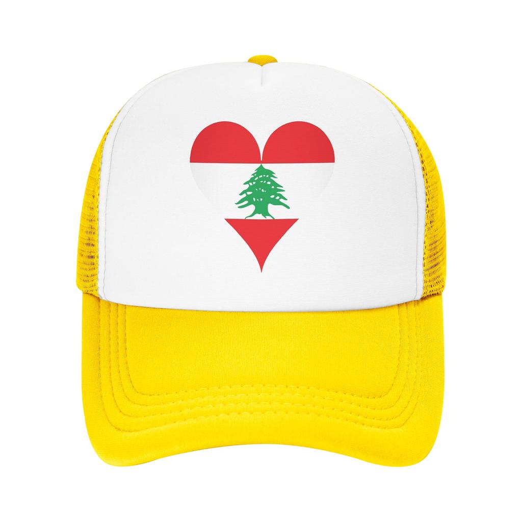 Lebanon Flag Lebanese Mesh Baseball Caps Unisex HipHop Trucker Hat Hat Adjustable Snapback Caps Dad Hat Summer Trucker Cap