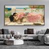 Sleeping Beauty Woman Figure Painting Wall Art Canvas Scandinavian Posters and Prints Modern Wall Art Picture for Living Room