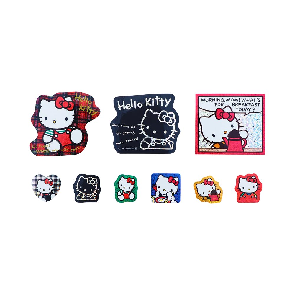 Stationery Sanrio Character Hello S8546193 Sun-Star Stickers, Peace, Kitty, Check,