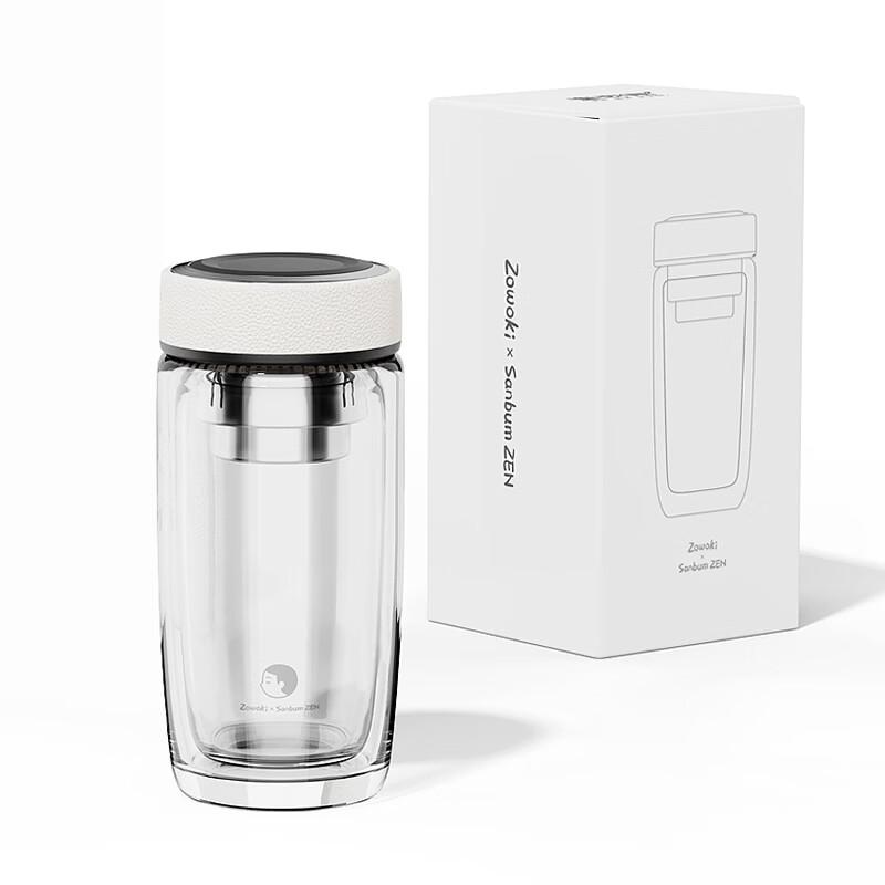 Zaowu Xiaobai Double-Layer Glass Tea Infuser Cup