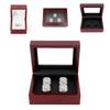 Elegant Pure Color Wooden Jewelry Box High-quality Multi-hole Sports Ring Case