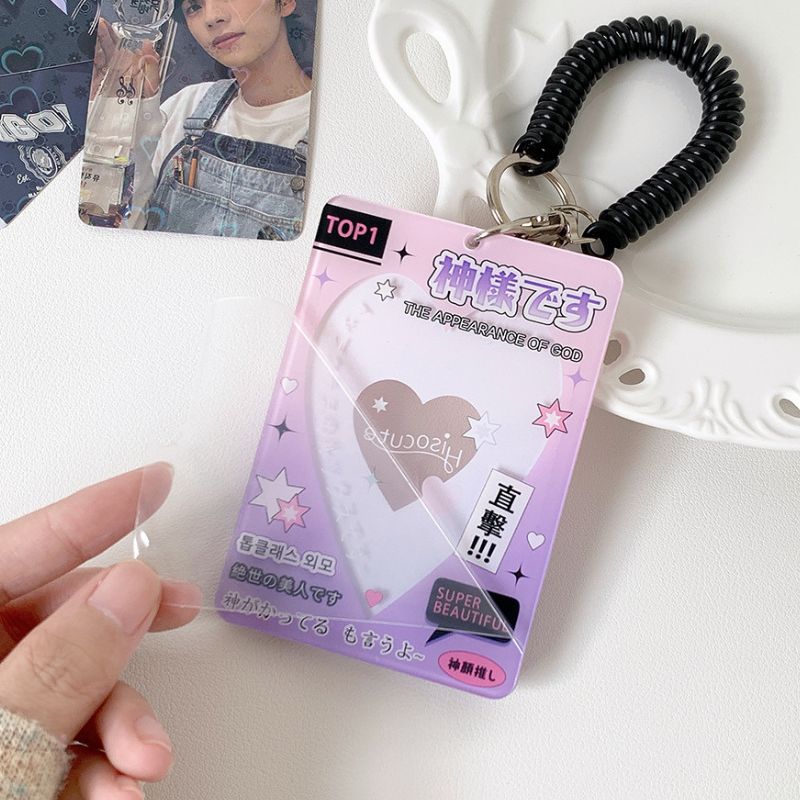 Ins Cute Phone Camera Shape Photo Card Holder Acrylic Heart-shaped 3 Inch Idol Photo Protective Display Sleeves Stationery
