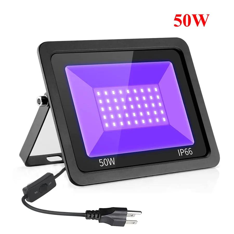 High Power 400W LED UV Black Light 100W 200W 300W UV Flood Light Outdoor 395nm LED UV Blacklight Floodlight for Glow Party Decor