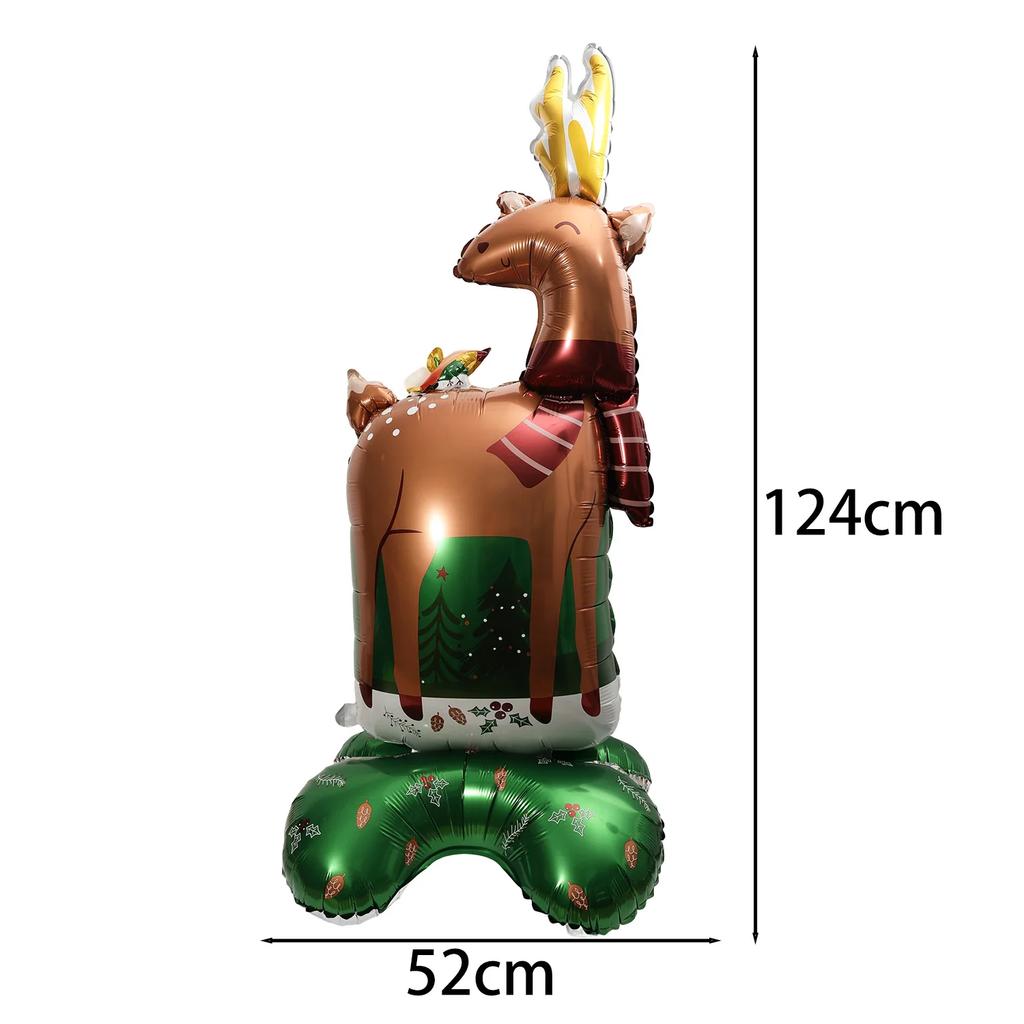 Große Stehende Ballons Weihnachtsthema Weihnachtsmann Weihnachtsbaum Schneemann Lebkuchenmann Aluminiumfolienballon Neujahrsparty Deko