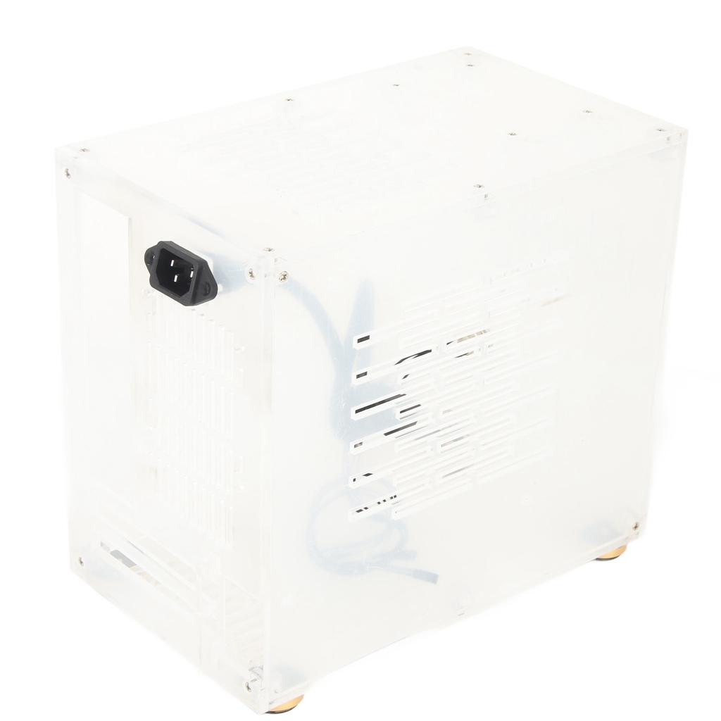 Clear Acrylic Mini ITX Case 360 Degrees Open Hollow Cooling DIY Mini ITX Computer Gaming Case for Desktop PC 100‑240V