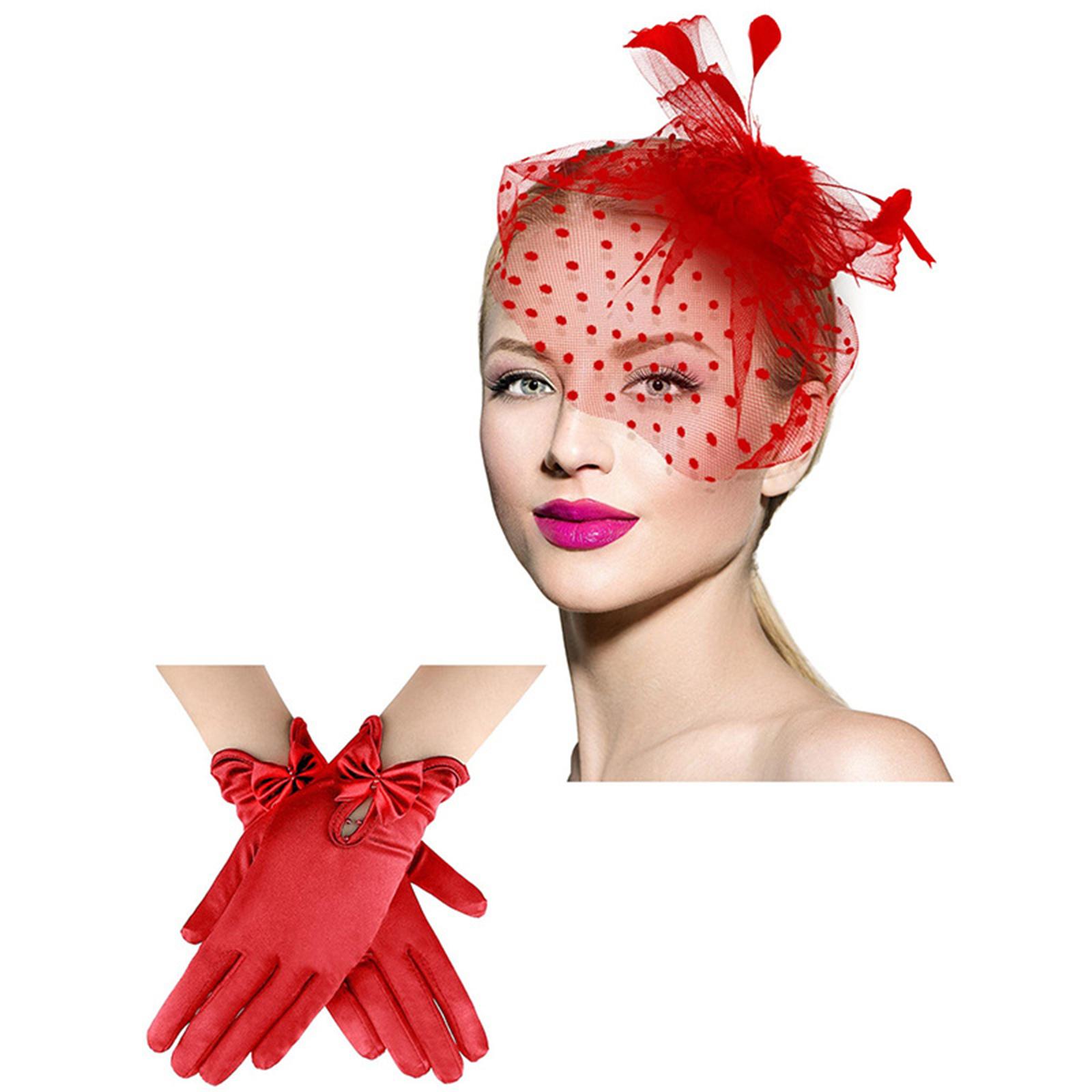 

Элегантный кружевной головной убор, новые повязки на Хэллоуин, яркие головные уборы для балов и тематических фотосессий красный