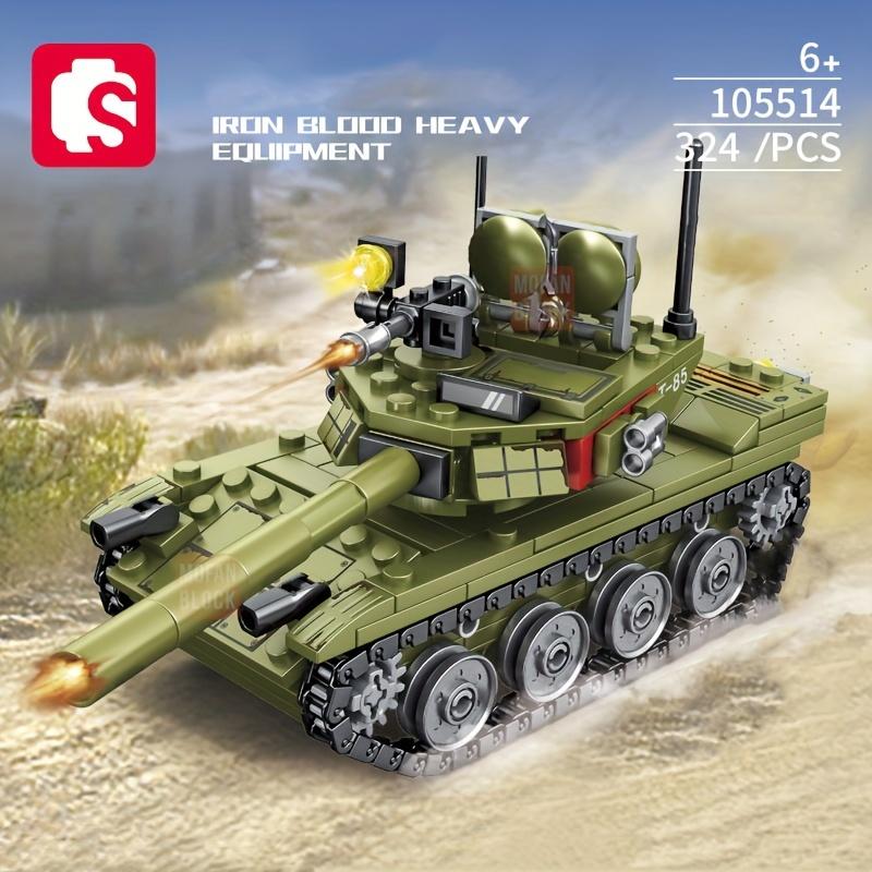 Non-Toxic Sembo 324Pcs Military Series Main Battled Tank Assemblage Building Blocks Moc Car Model Bricks Birthday Gifts Kids Toys For Children