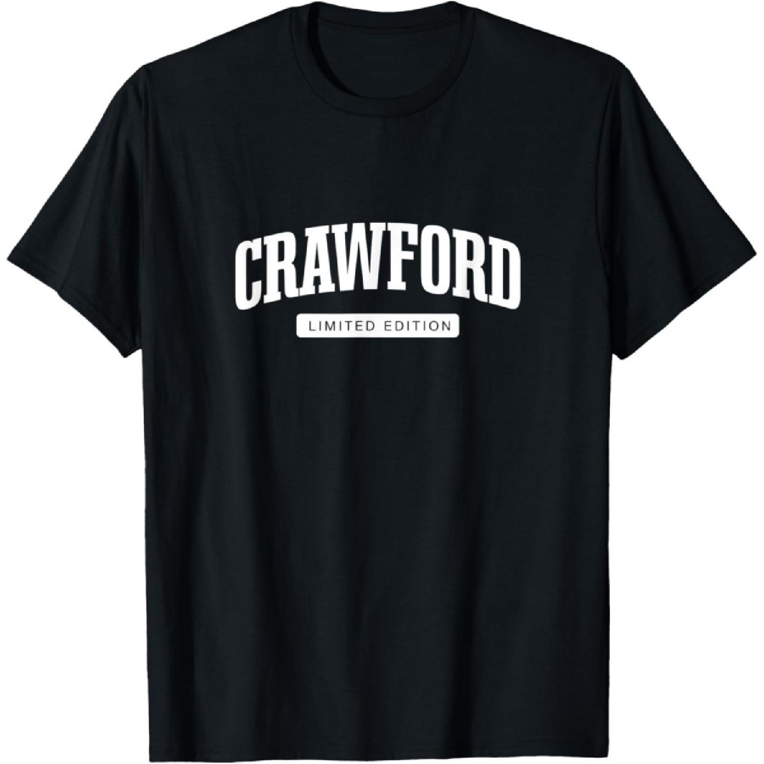 Crawford Limited Edition Personalized Family Name Funny T-Shirt XXXXXL чёрный