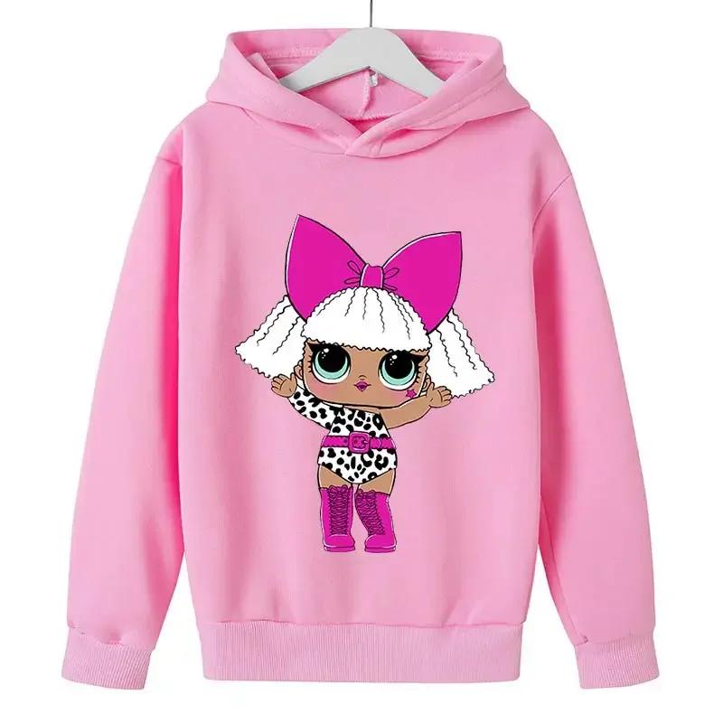 4-14 Ετών Παιδικά Βαμβακερά lolsurprise Φούτερ με Κουκούλα Χαριτωμένο Φούτερ Μακρυμάνικο Παιδικά Ρούχα Αγόρια/Κορίτσια Cool Χαριτωμένα Παιδικά Μπλουζάκια