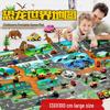 Dinosaur World Traffic & Parking Play Mat - Children's Indoor Car Game (130x100 Cm)