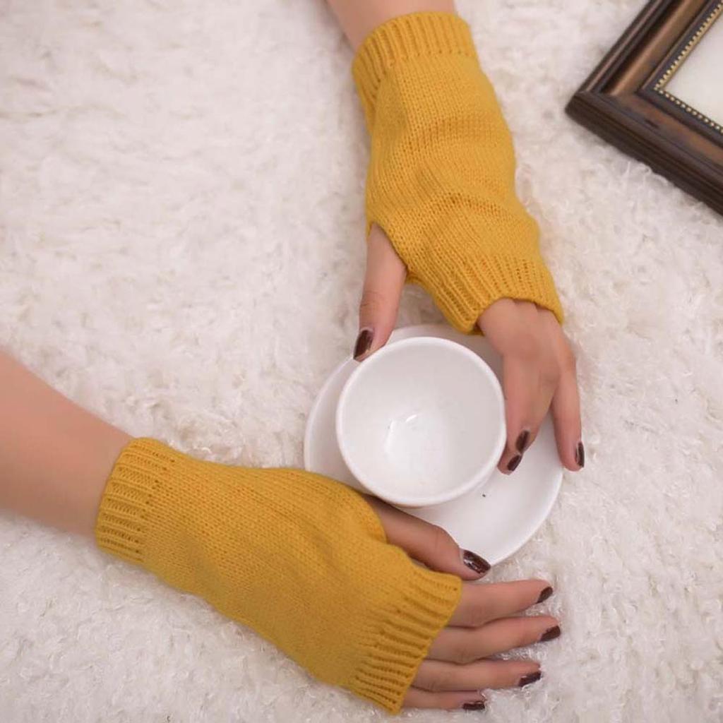 2020Fingerless Gloves Mitten Girl Women Soft Arm Warm Knitted Winter Warm Keep Gloves Mittens for Women Cold Weather Women Mittens
