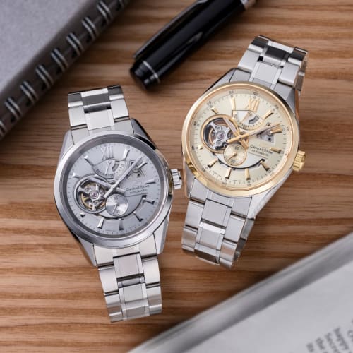 Orient Star RK-AV0125S Men's Automatic Watch, Modern Skeleton Design, Mechanical, Made in Japan, with 2-Year Manufacturer's Warranty, Open Heart, Silv