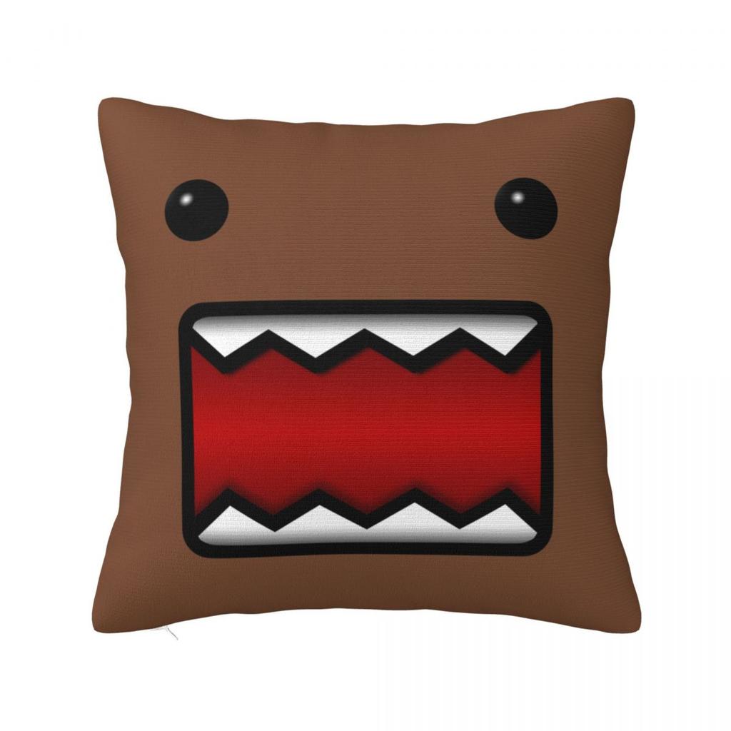 Funny Meme Domo Kun Face Pillowcase Polyester Cushion Cover Decoration Throw Pillow Case Cover Bedroom Square 4545cm