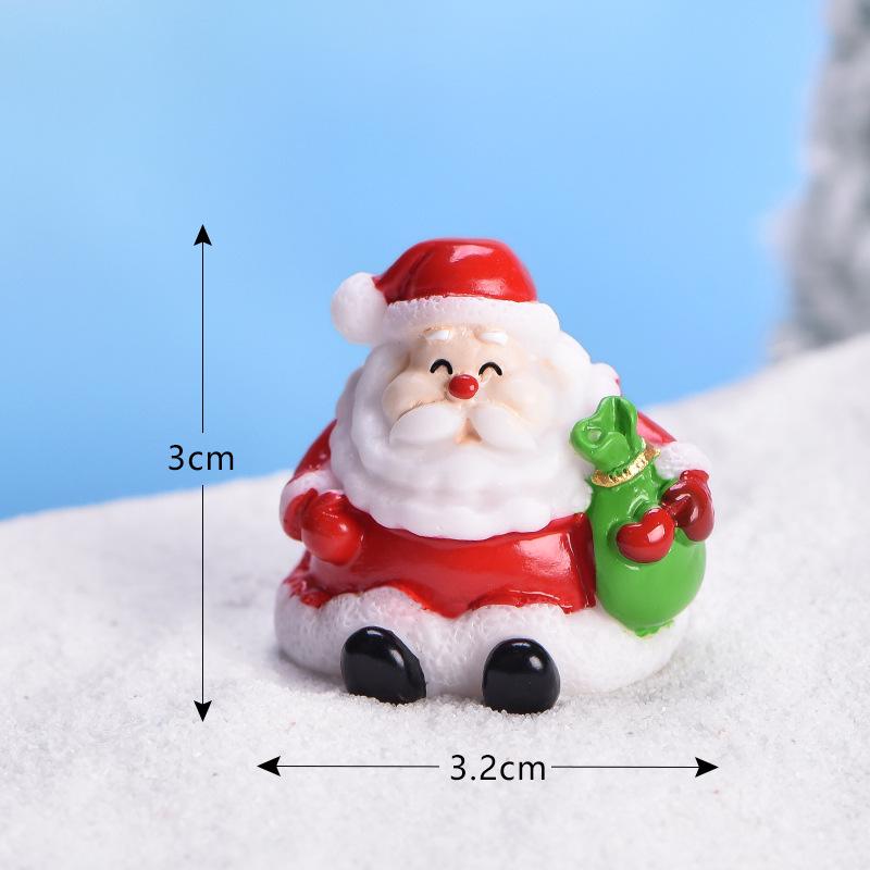 Santa & Snowman Micro Landscape DIY Bonsai Ornament - Christmas Gift Decoration