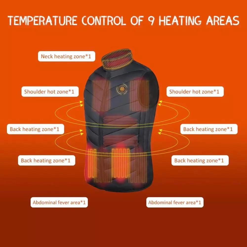 Smart Electric Heating Vest with Multi-Zone Heating for Consistent Warmth
