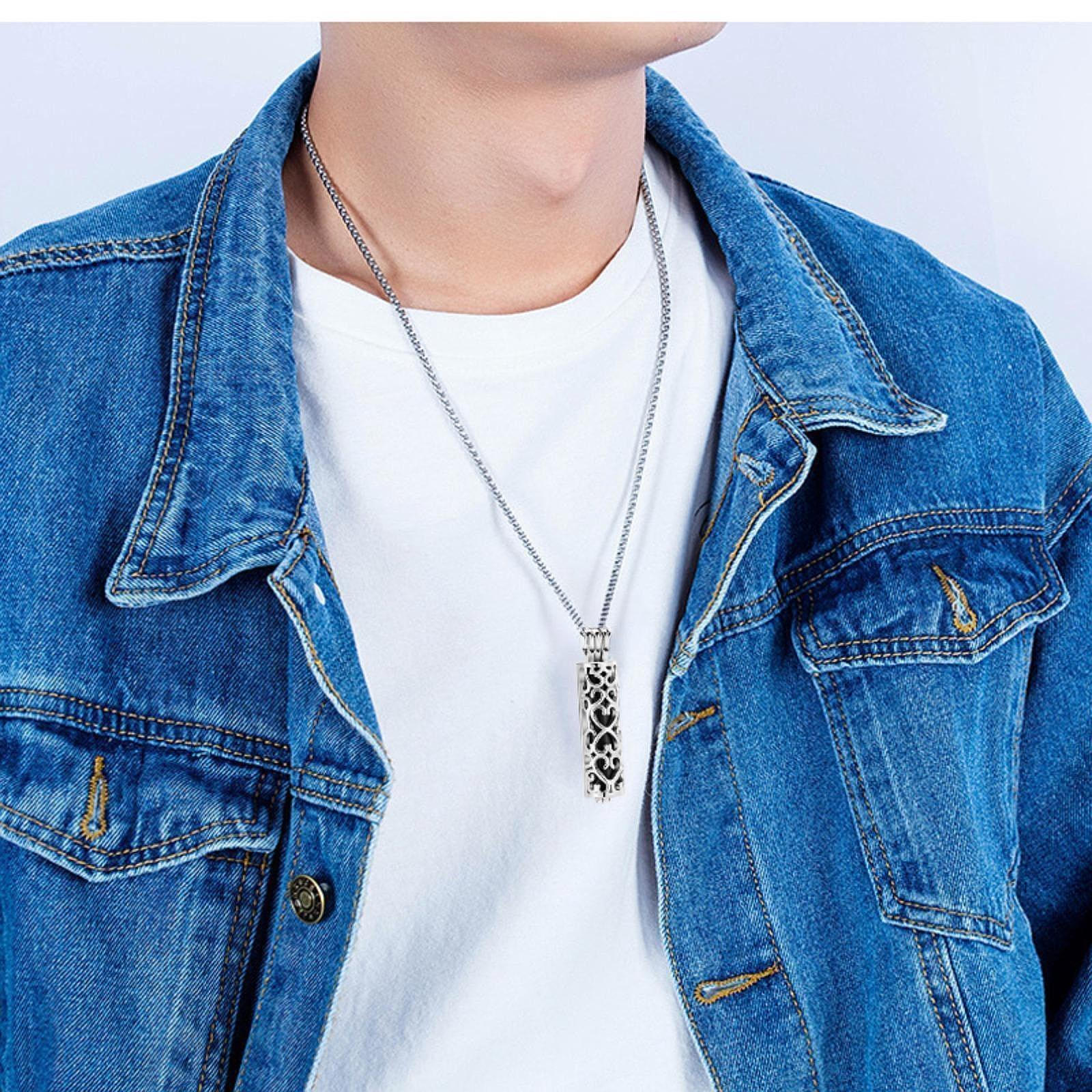 Цилиндрический Держатель-Урна для Кремации Многофункциональный Шарм Поврежденный Во время Хранения Памяти Украшение Silver and Silver