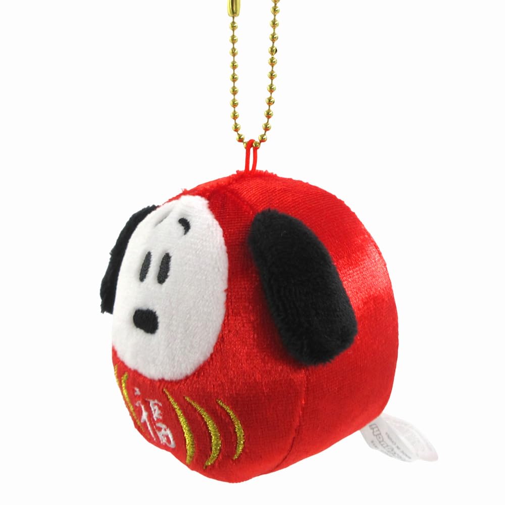Sekiguchi Daruma Snoopy Mascot Plush Toy, H8.5cm