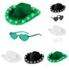 Cowboy Hat With Light And Glasses For Cosplay And Party Events
