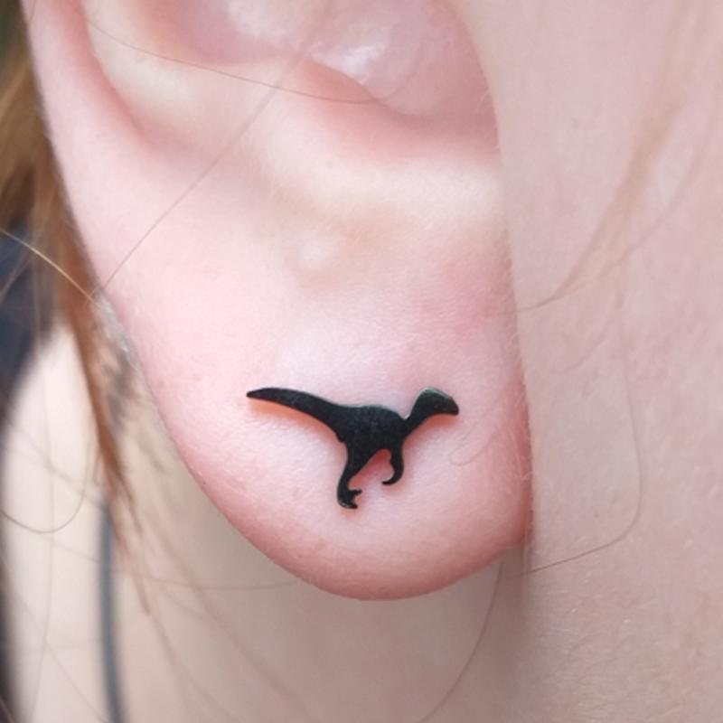 Small Stainless Steel Earrings Women Punk Jewelry Fashion Moon Leaf Scissors Snow Mountain Stud Earring Best Gift for Friends
