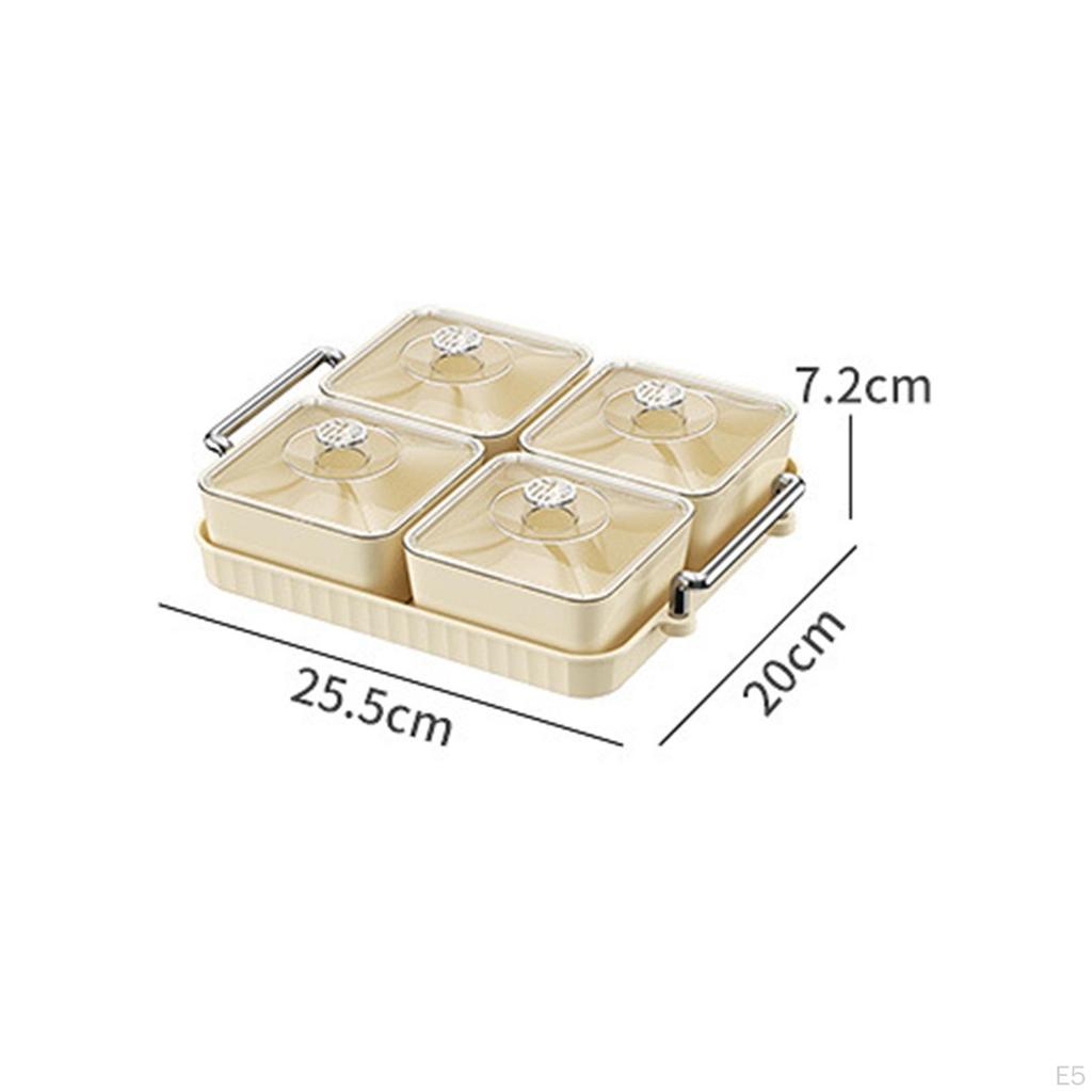 Candy Serving Tray Compartment Multiuse Food Storage Moveable Bowl Veggie Dish for Nuts