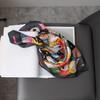 2021 Fashion 70*70cm Square Women Cat Anchor Silk Shawl Scarf Office Lady Hair Neck Headband Foulards Headcloth Muslim Hijab