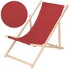 Springos® Foldable Wooden Sun Lounger – Ideal for the Garden, Beach, or Balcony