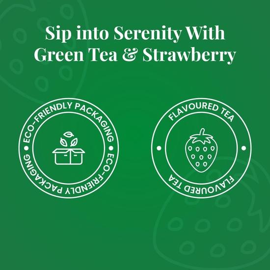 Twinings Green Tea & Strawberry, 25 Tea Bags| Pack of 1| Perfectly Balanced & Refreshing Taste| Light, Fruity Flavour|  Enjoy As Hot or Iced Tea
